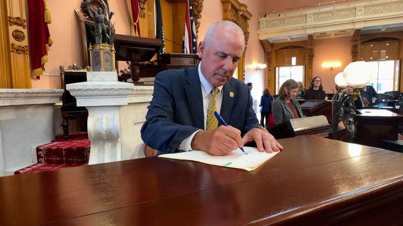 Ohio lawmakers pass emergency bill for a ninety-day fuel tax pause to ease rising prices.