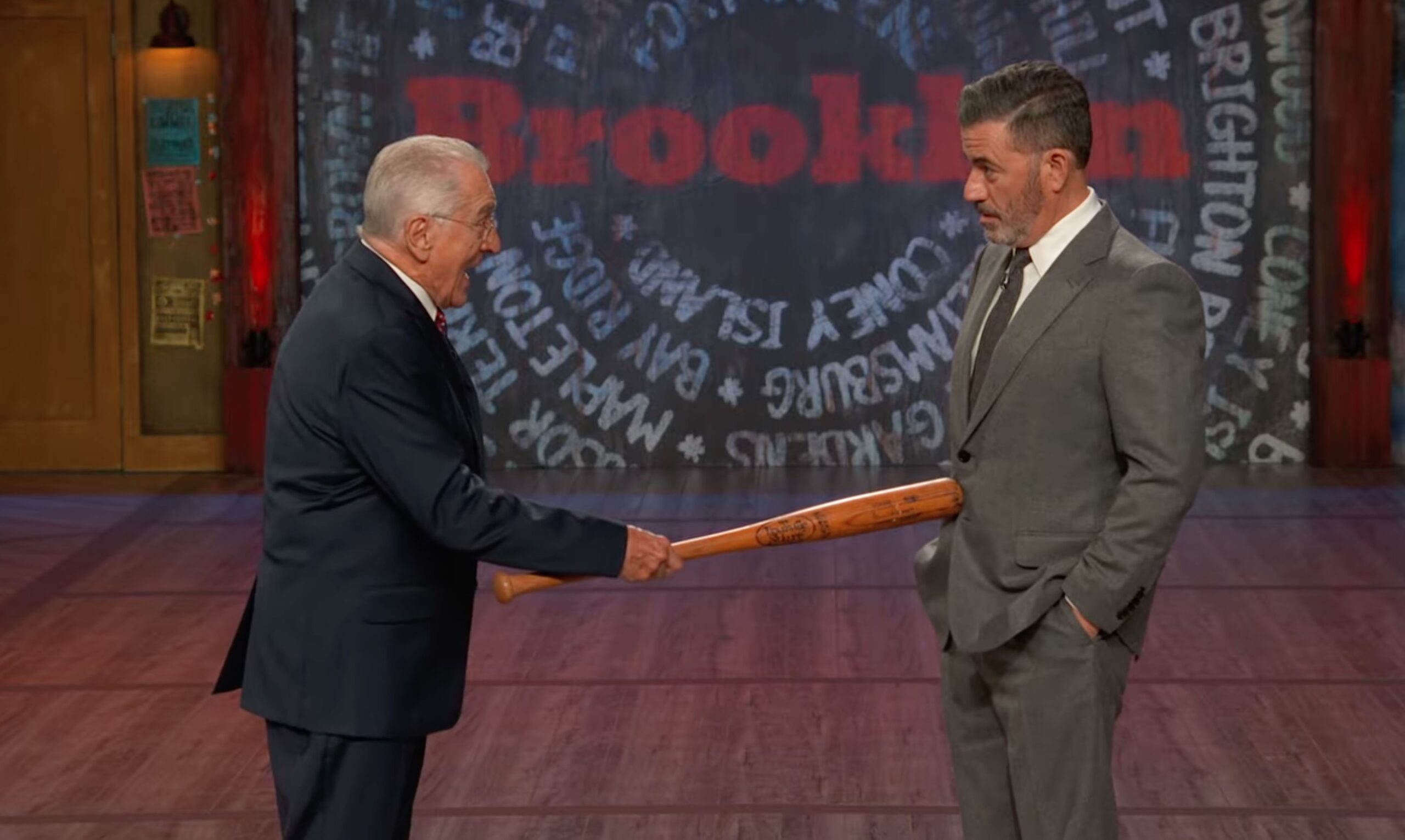 Actor Robert De Niro Mocks FCC Threats During Jimmy Kimmel Live Appearance