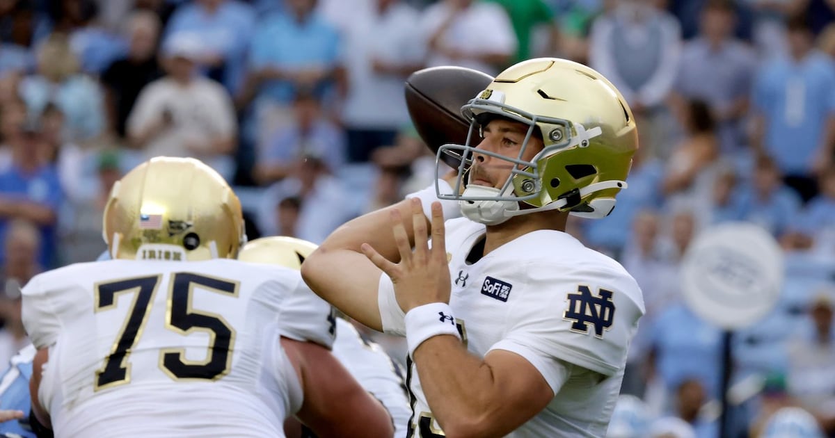 CJ Carr and Ground Game Propel No. 3 Notre Dame Past UNC