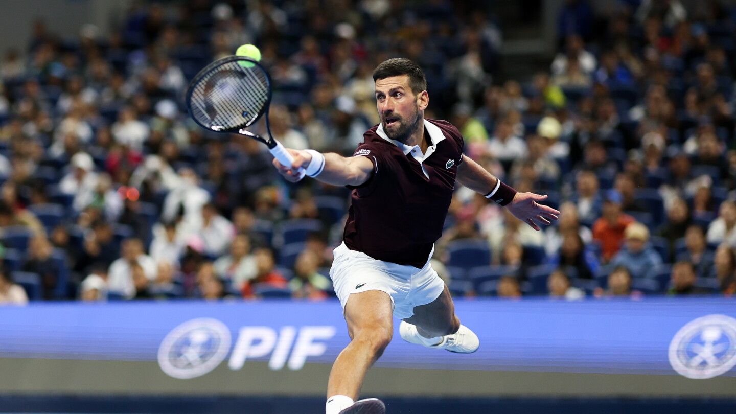 Novak Djokovic extends his unbeaten Beijing record to thirty matches at the China Open.