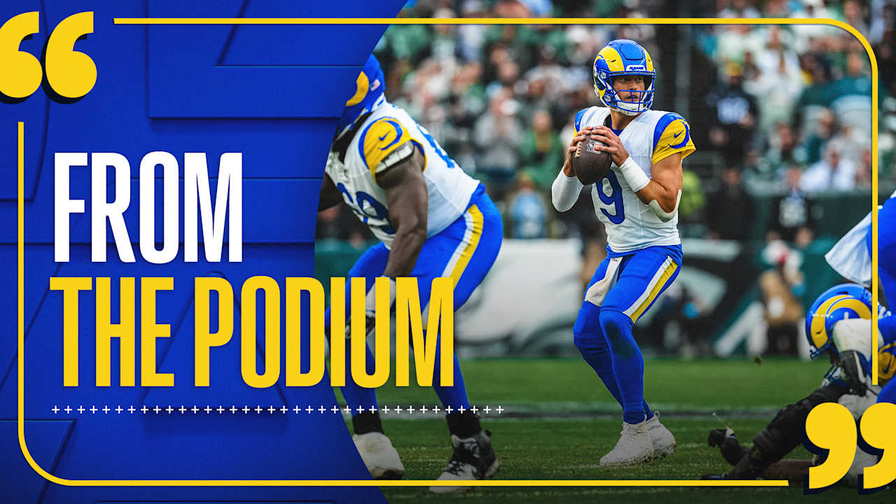 Los Angeles Rams rally past Philadelphia Eagles 24-20 with late fourth-quarter touchdowns.