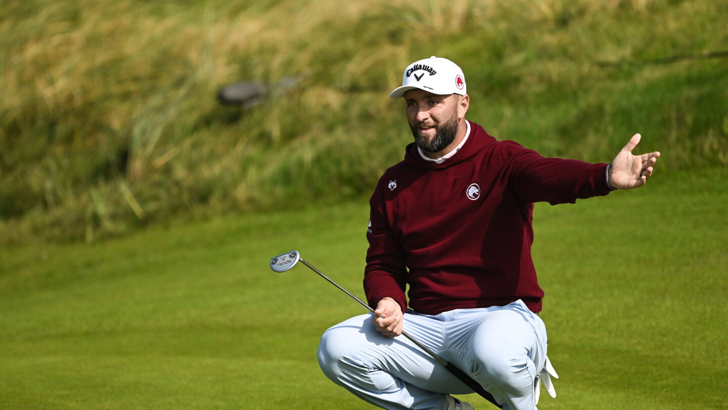 Jon Rahm withdraws from the Spanish Open to await the birth of his fourth child.
