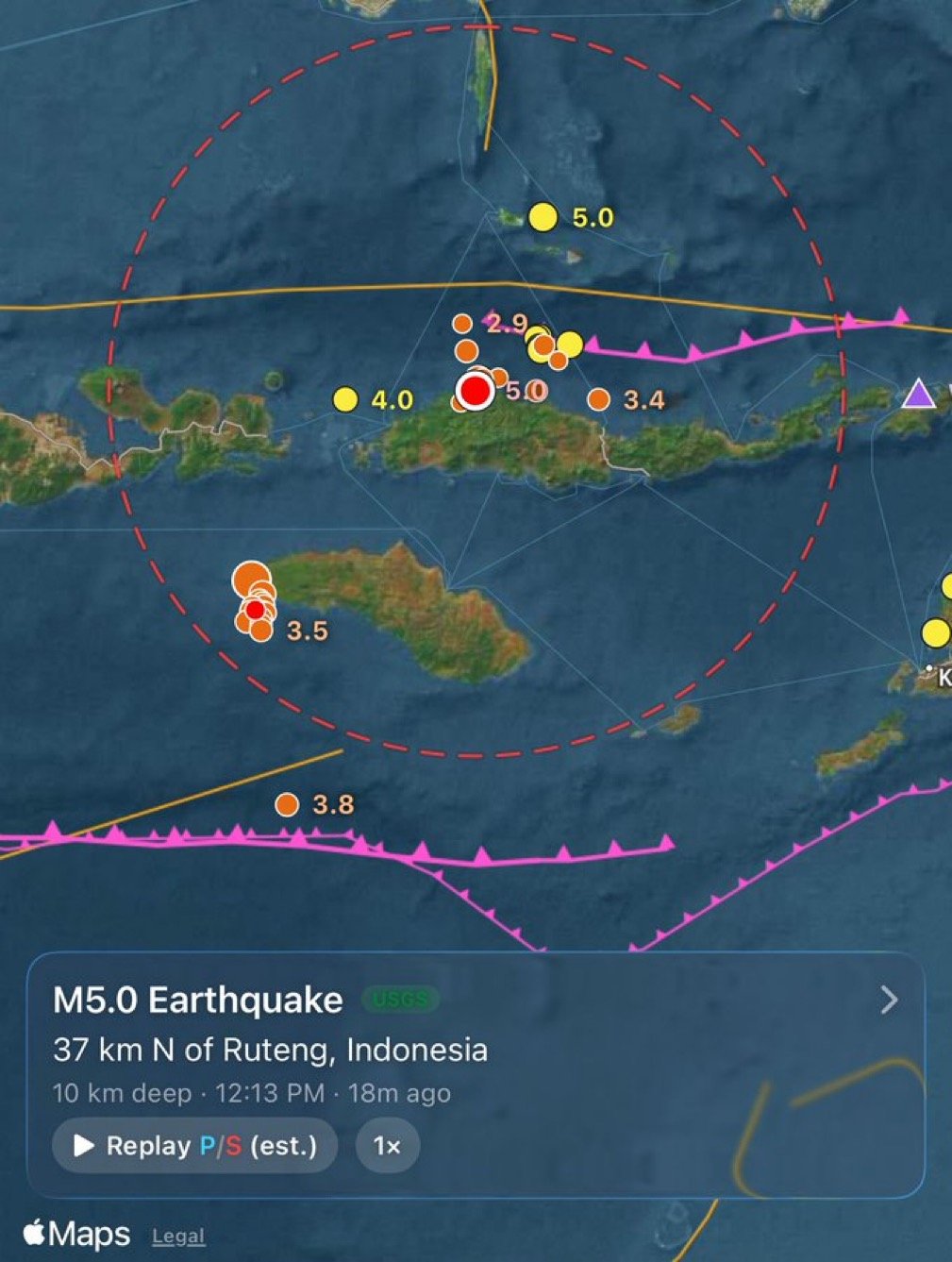 Moderate Earthquakes Strike Indonesia's Sumbawa Region With No Initial Tsunami Threat