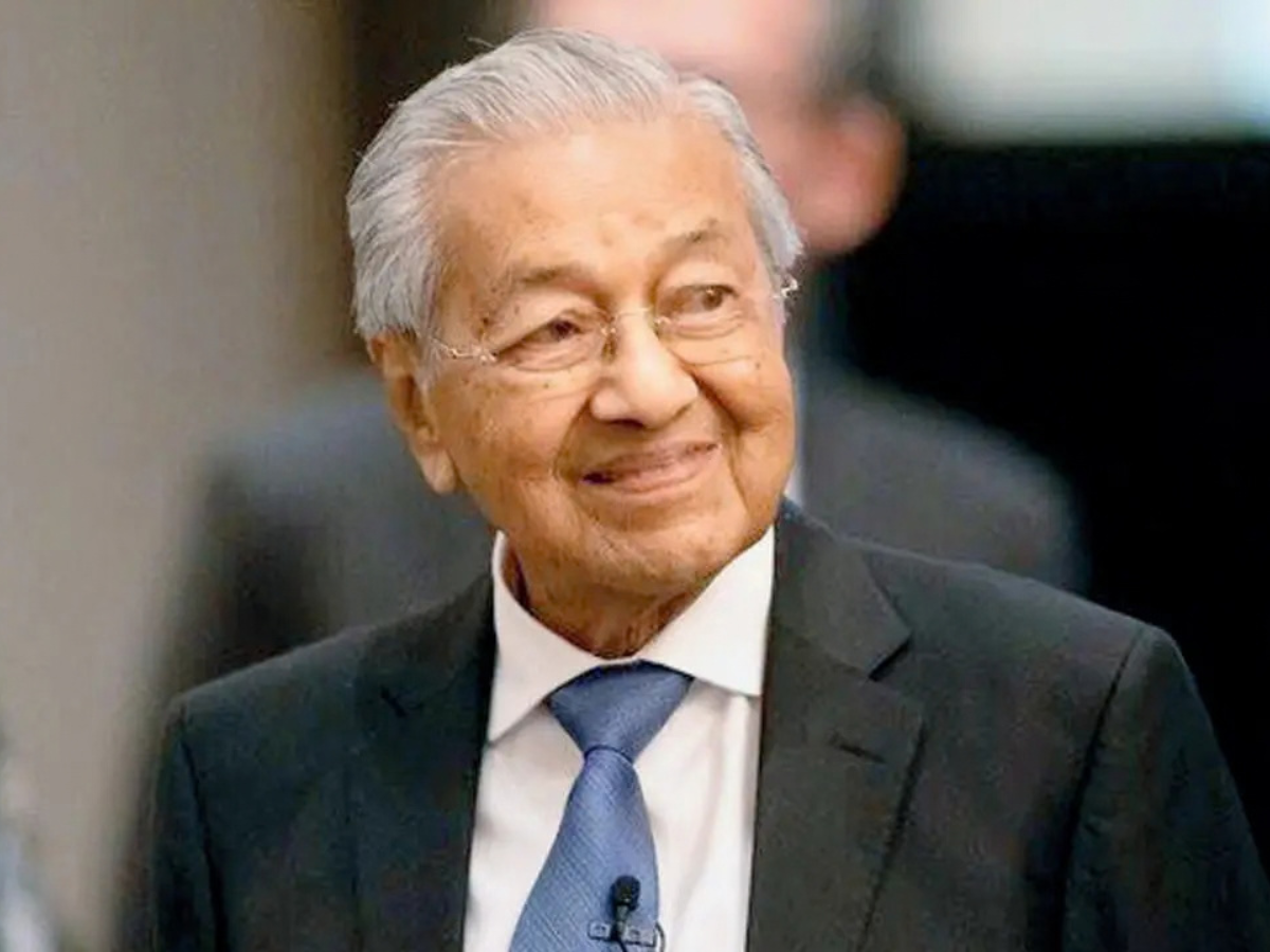 Former Malaysian Prime Minister Mahathir Mohamad hospitalized for observation following his wife's death.