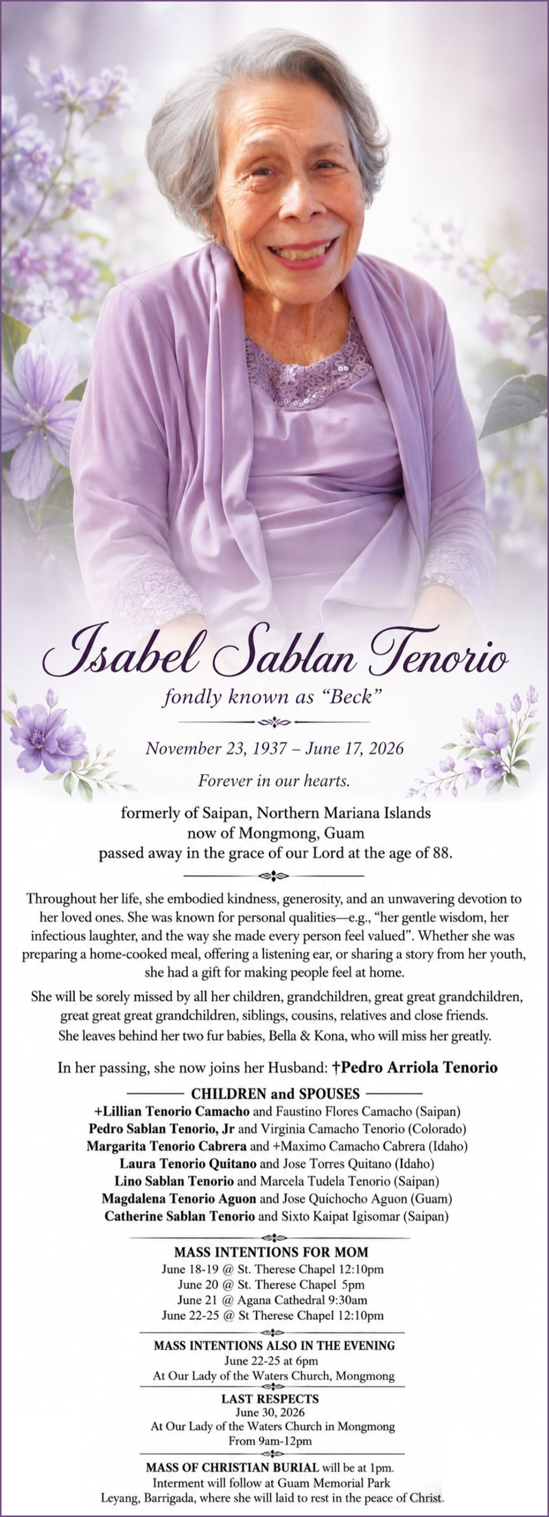 Incomplete Guam Obituary and Technical Notices Discovered in System Data