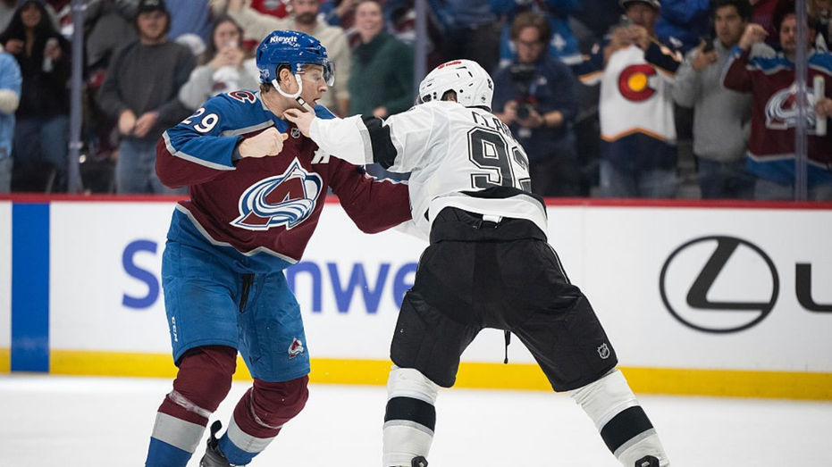 Nathan MacKinnon scores twice and fights as Colorado Avalanche defeat Los Angeles Kings