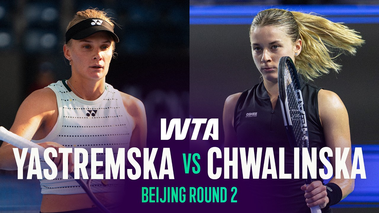 Dayana Yastremska defeats Maja Chwalińska in straight sets to advance at the China Open.