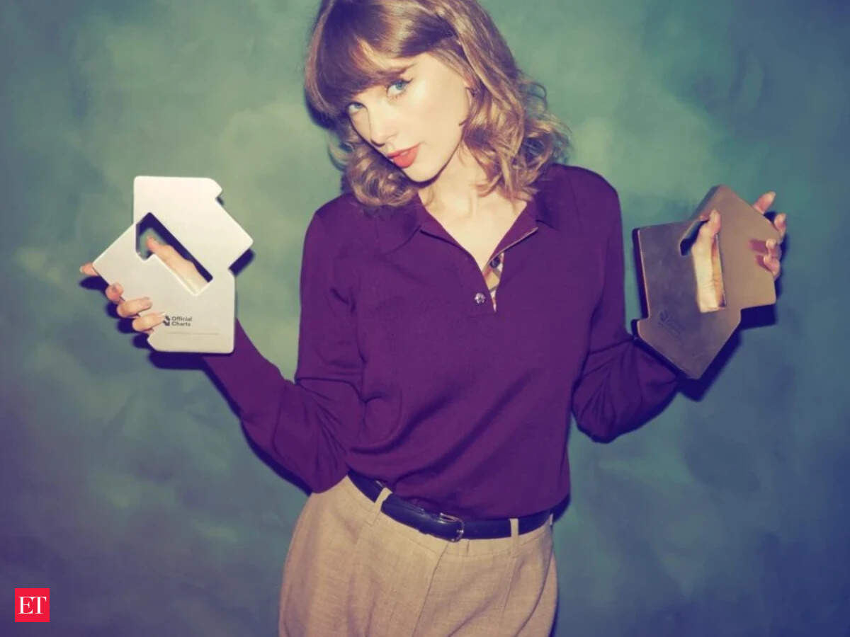 Taylor Swift Debuts New Curly Lob While Celebrating UK Chart Double