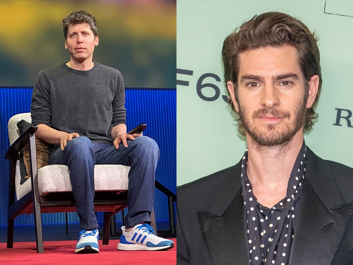 Sam Altman recalls seeing actor Andrew Garfield dressed like him on a film set.