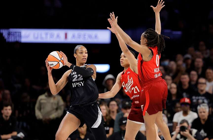 A'ja Wilson Scores 36 Points as Aces Eliminate Fever in Game 3