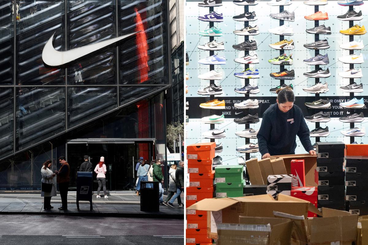 Nike shares plunge following a dismal revenue forecast and major cost-cutting layoff plans.