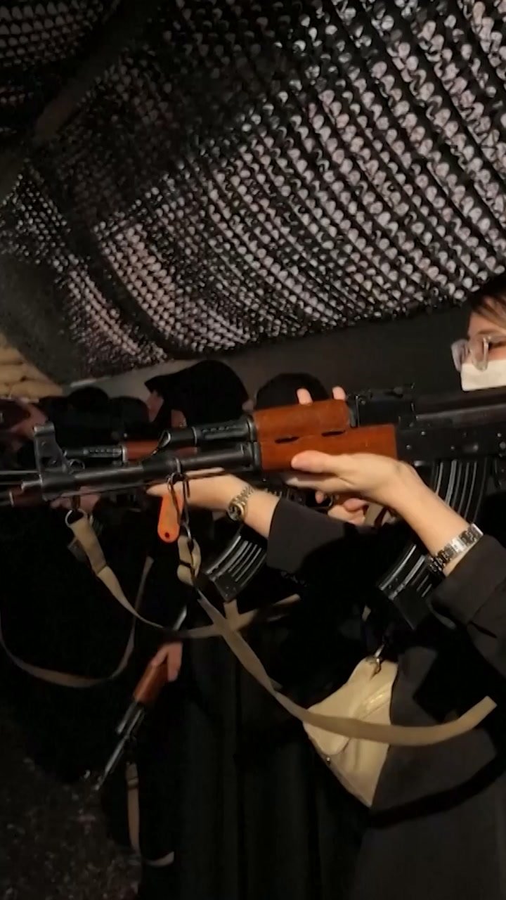 Iranian women begin civilian firearms training in Tehran amid rising regional conflict fears.