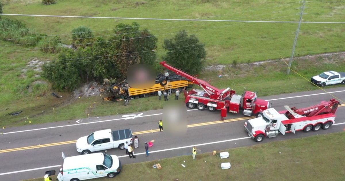 Polk County school bus crash kills a student and driver after collision.