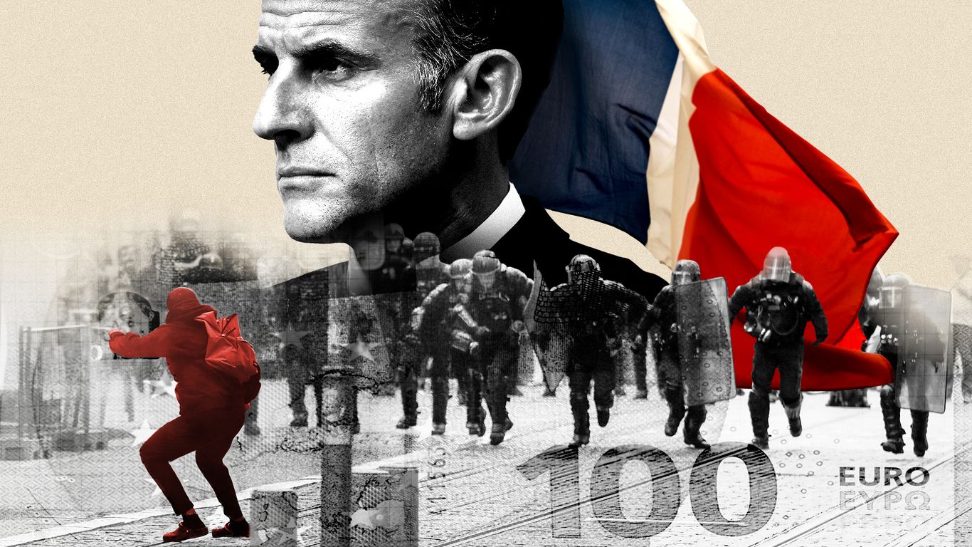 France faces a growing debt crisis and social unrest ahead of the presidential election.
