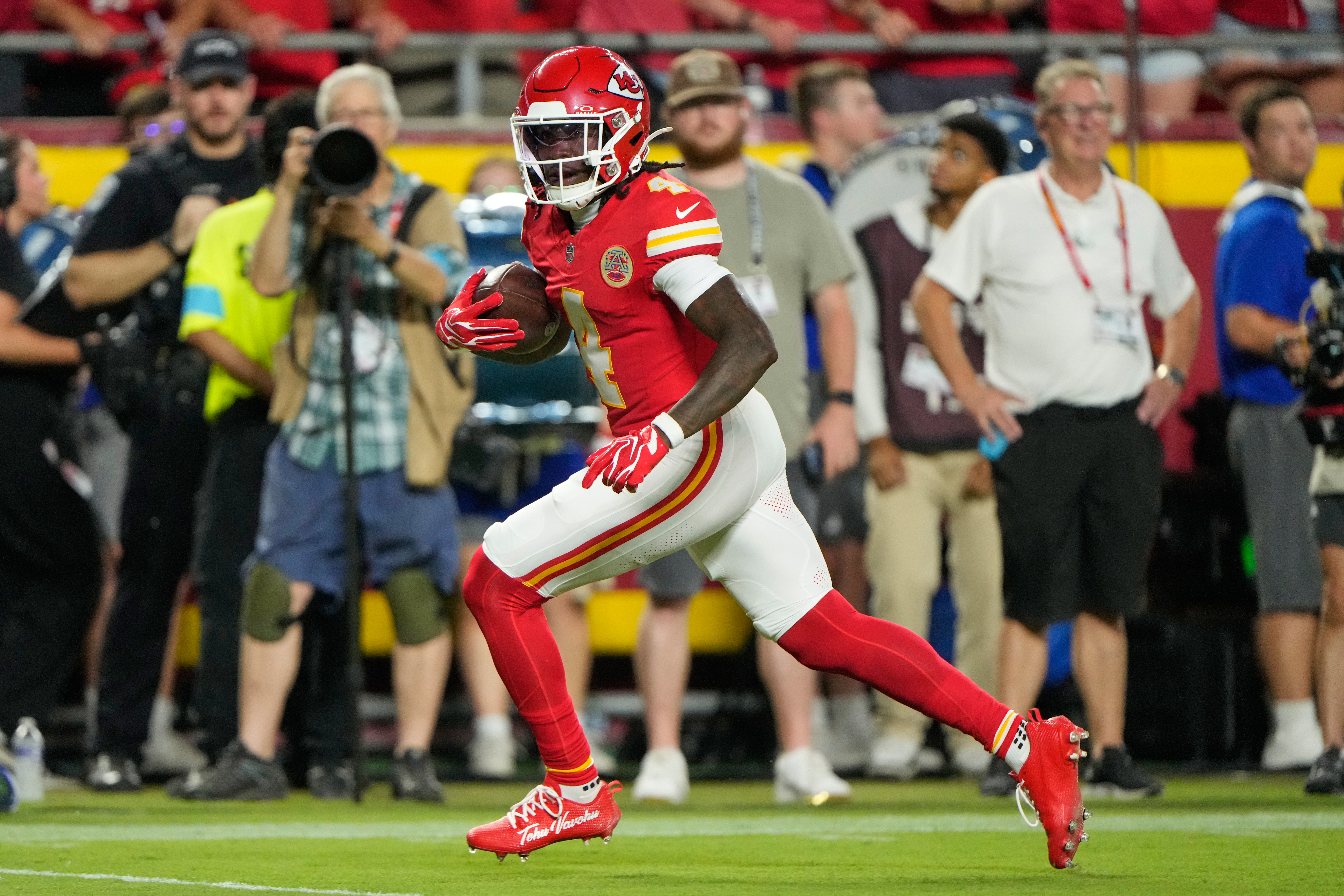 Kansas City Chiefs Wide Receiver Rashee Rice Exits Game With Hamstring Injury