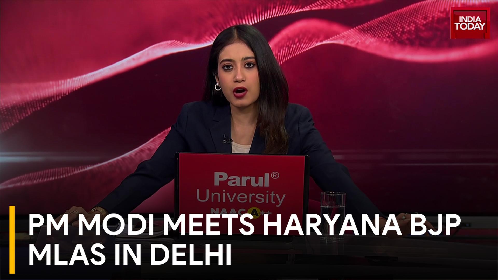 Haryana Chief Minister And BJP Lawmakers Meet Prime Minister Modi In Delhi