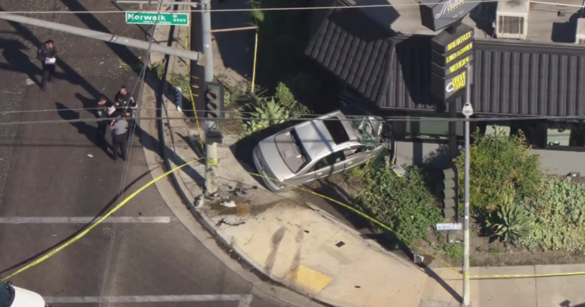 Sedan Crashes Into Santa Fe Springs Burger Restaurant, Leaving One Dead