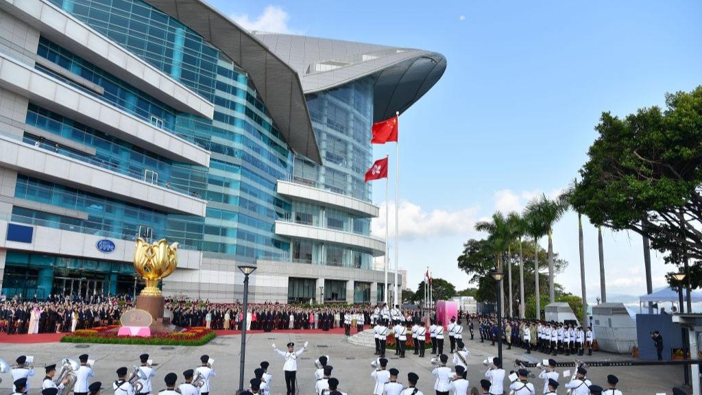 Hong Kong and Macao mark China National Day with festive ceremonies and fireworks.
