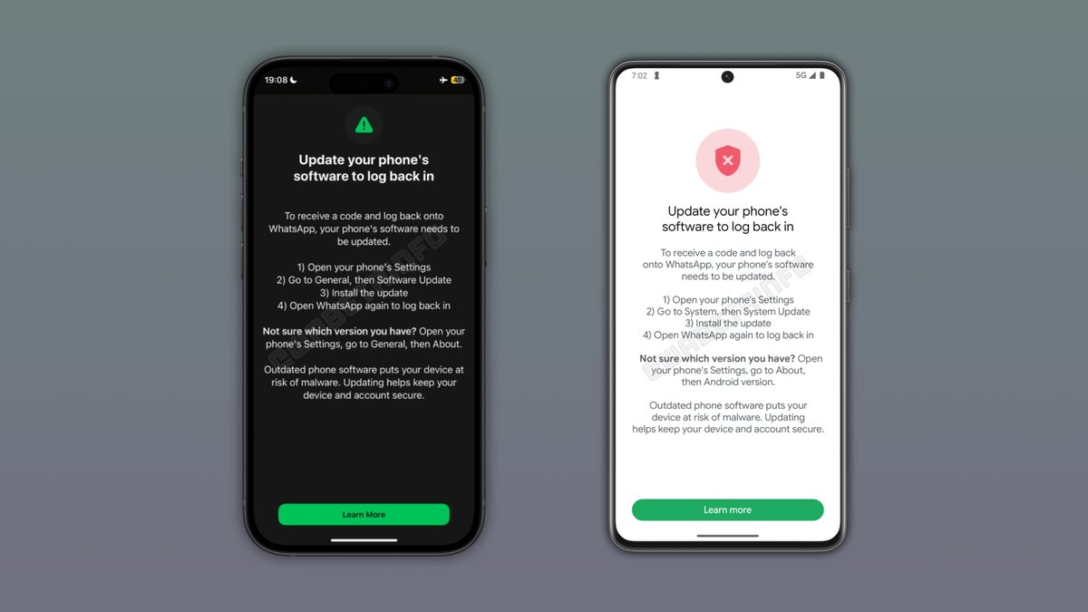 WhatsApp blocks logins on outdated phones to address ongoing security risks.