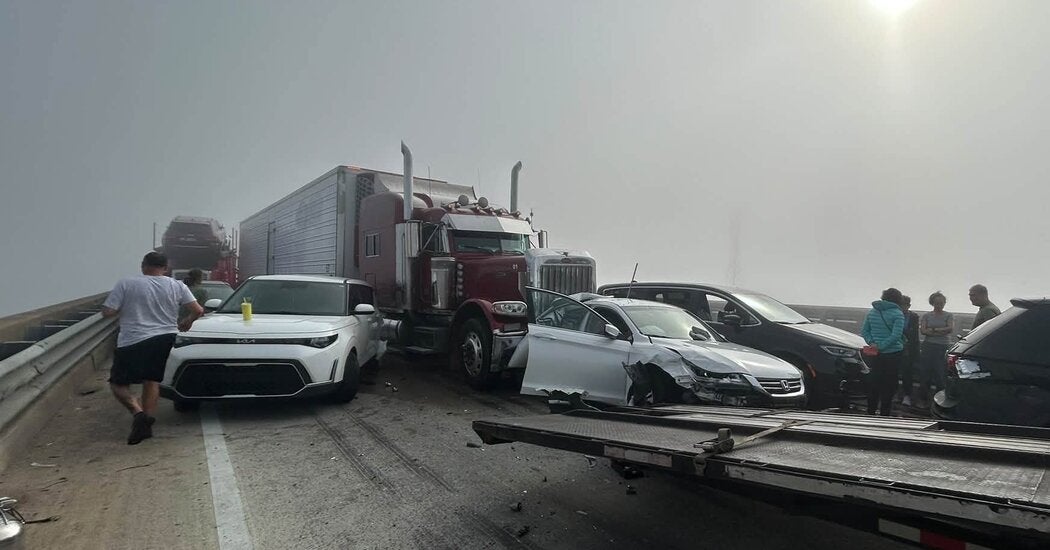 Massive South Carolina I-95 Pileup Involves Fifty Vehicles and Injures Twelve People