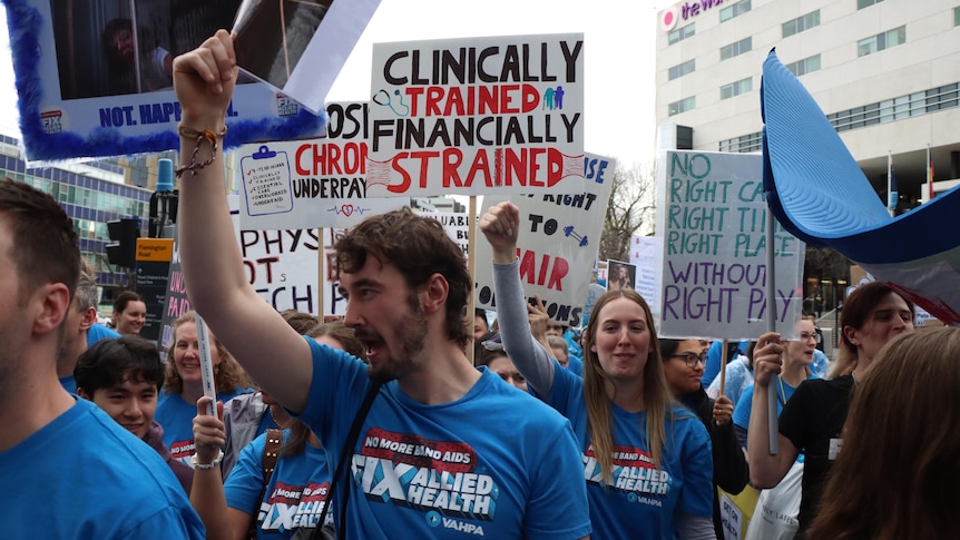 Thousands of Victorian public hospital doctors strike in first walkout in twenty years.