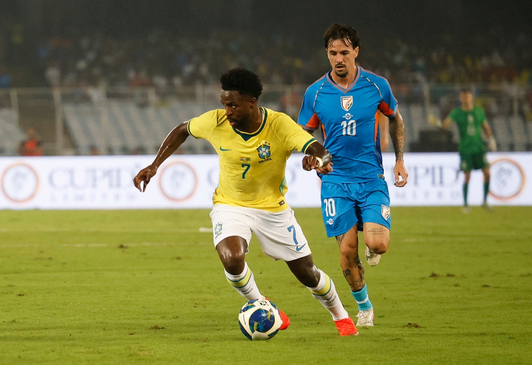 Brazil easily defeats India 4-0 in their first-ever international football friendly match.